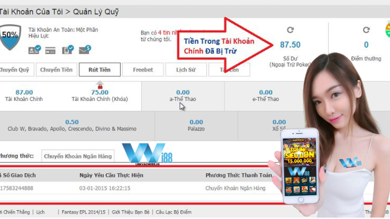 Hướng dẫn rút tiền WI88 không mất phí chi tiết 2024